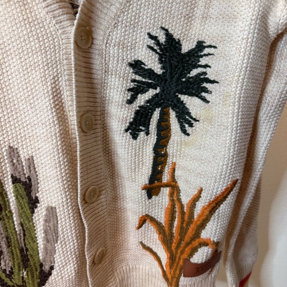 Scotch & Soda Cream Cardigan with Nature Motifs - Picture 2 of 7